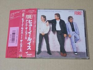 E3194　即決　CD　ヒューイ・ルイス・アンド・ザ・ニュース『FORE』　国内盤　旧規格￥3200盤　1986年盤　帯付き　ステッカー付き