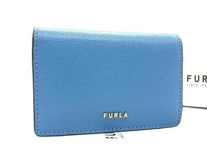 ■新品■未使用■ FURLA フルラ レザー カードケース カード入れ 名刺入れ レディース ブルー系 FC6054