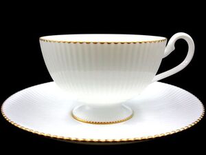 ■【未使用】 Noritake ノリタケ カップ＆ソーサー 金彩 ダイヤモンドコレクション ブランド食器 コレクション ホワイト×ゴールド系