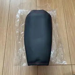 未使用　肘掛けカバー　 赤いステッチ　ブラック 長さ27cm