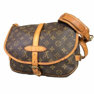 【1円～】 ルイヴィトン LOUIS VUITTON バッグ ショルダーバッグ ソミュール30 モノグラム M42256 ブラウン レザー 中古