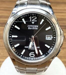 CITIZEN シチズン ATTESA アテッサ H410-T003788 電波ソーラー アナログ 黒文字盤 腕時計