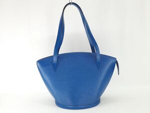 LOUIS VUITTON ルイヴィトン サンジャック ショッピング エピ M52265 トートバッグ レザー トレドブルー ◆3105/高林店 ＫT