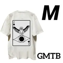 新品 GMTB Tシャツ 白 フクロウ トランプ M