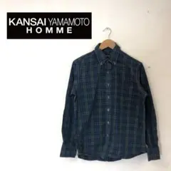 A1899◆美品 kansai yamamoto homme 長袖 シャツ 緑