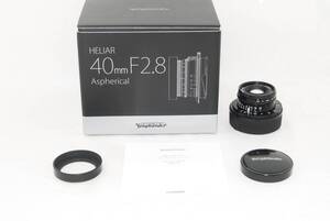 ★新品級★Voigtlander フォクトレンダー HELIAR ヘリアー 40mm F2.8 Aspherical VM ブラックペイント 元箱付き♪