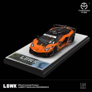 1/64 timemicro ランボルギーニ　アヴェンタドール　LP700 GT EVO LBWK オレンジ　#53