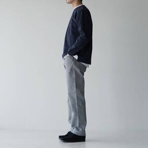 CIOTA/シオタ/スビンコットン 13.5oz/ストレートデニムパンツ/グレーデニム/ワイドシルエット/ボタンフライ/スビンゴールド/PTM-1STB