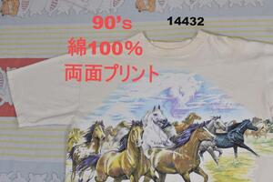 90’ｓ Tシャツ t14432 両面プリント 80 00 70 501