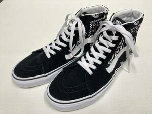 VANS レア!! SK-8 Hi 黒スエード バンダナ ペイズリー柄 US9 (27cm) アメリカ企画限定!! バンズ ハイトップ