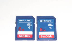 動作保証！SanDisk SDHC 8GB クラス④ 2枚セット　③