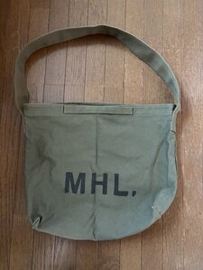 MHL. コットン トートバッグ バック オリーブ