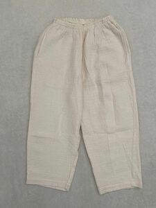 PORTER CLASSIC sizeM SASHIKO LINEN PREMIUM PEACE PANTS 刺し子リネンプレミアムピースパンツ ホワイト 白 ポータークラシック (KI)