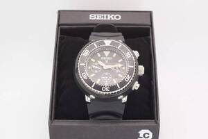 稼動品 箱付き セイコー SEIKO Prospex V175-0DZ0 クロノグラフ ソーラー ブラック文字盤 アナログ メンズ腕時計