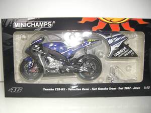 ■限定1007pcs. PMA 1/12 2007 ヤマハYZR-M1 V.ロッシ へレステスト