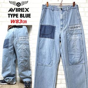 AVIREX アヴィレックス TYPE BLUE デッキカスタム パッチワーク