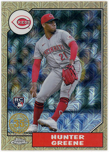 REDS右腕▲HUNTER GREENE/2022 TOPPS UPDATEシルバーパックリフ1987 DESIGN RC!