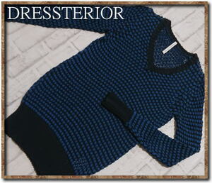 ☆Merceria Dressterior　メルチェリアドレステリア　Vネックニットチュニック　青☆