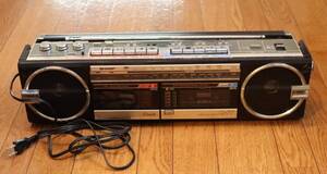 SHARP STEREO RADIO CASSETTE QT77 FM・AM ステレオダブルカセット ダブルラジカセ 昭和レトロ ジャンク品 