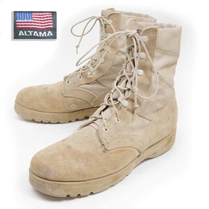 11R表記　ALTAMA　アルタマ　Combat Boots　コンバットブーツ　サービスシューズ　革靴　編み上げブーツ　レザー　ベージュ　24.1.19/P11