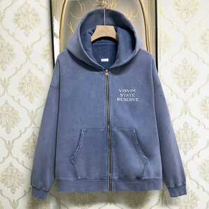 新品同様 VISVIM ビズビム 24AW JUMBO SB HOODIE F.Z. CRASH パーカー ジップアップ アウター トップス 0124205010014 サイズ3