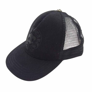 CHROME HEARTS クロムハーツ（原本無） TRUCKER CAP ホースシュー BSフレア メッシュ トラッカー キャップ ブラック系【中古】