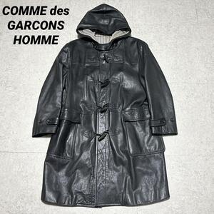 スペシャル 80s コムデギャルソンオム leather duffel coat COMME des GARCONS HOMME archive 最初期 牛角 肉厚