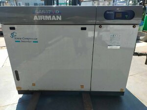 ■北越工業　AIRMAN モータコンプレッサー SAS37VD　 37kW　50馬力　0.69MPa　50/60Hz ドライヤ内蔵 【C0524Z3BH】