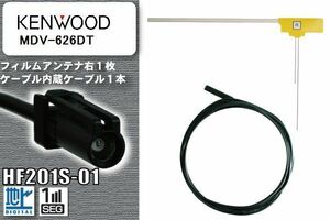 フィルムアンテナ ケーブル セット 地デジ ケンウッド KENWOOD 用 MDV-626DT 対応 ワンセグ フルセグ HF201S-01