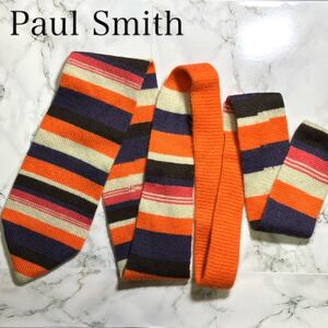 Paul Smith ポールスミス　ネクタイ　ニットタイ　カシミア　マルチカラー　シルク　スーツ