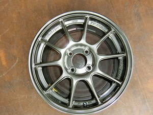 Weds Sport TC105X 15x7.0 +48 4H PCD100（中古）1本のみ!! YARISカップカー・Vitzカップカー　他コンパクトカー　軽量アルミホイール　