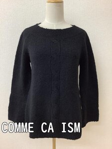 コムサイズム (COMME CA ISM) モヘヤ入り 柔らかい手触りのセーター 黒 サイズM