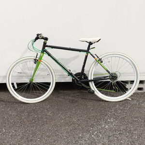 ★ 【店頭引取限定】 ドッペルギャンガー 821 SAFE CRACKER 折りたたみ自転車 ブラック×グリーン 21速 26インチ 中古 現状品(0220501709)