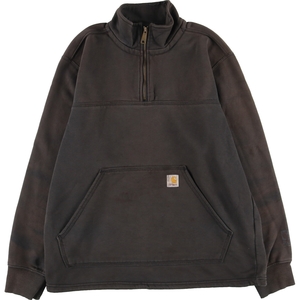 古着 カーハート Carhartt ORIGINAL FIT ハーフジップスウェットシャツ トレーナー メンズM /eaa410503