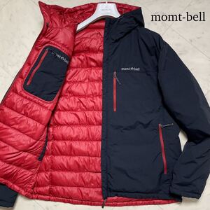 美品/XL★ モンベル mont-bell コロラドパーカ リバーシブル ダウンジャケット ブルゾン 大きいサイズ 軽量 ブラック レッド メンズ