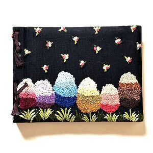 昭和レトロ　お花刺繍がかわいいアルバム