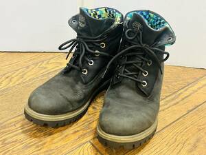 A2672 ティンバーランド Timberland◆ロールトップ ブーツ 25.0ｃｍ ブラック