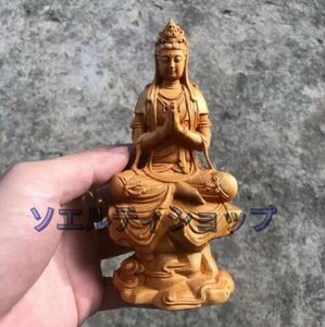 極上品◆仏像 自在観音菩薩座像 合掌 仏教 工芸品