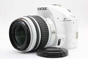 【返品保証】 【便利な単三電池で使用可】ペンタックス Pentax K-x SR ホワイト smc Pentax-Dal 18-55mm F3.5-5.6 AL デジタル一眼 v4604