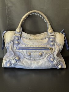 BALENCIAGA　バレンシアガ　ジャイアントシティ　2WAY　ショルダーバッグ　ブルー