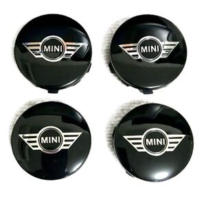 MINI ミニ ミニクーパー センターキャップ 56mm ブラック ウィング 翼 4個セット 新品未使用 送料無料 BMW　　　