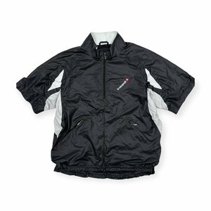 le coq sportif GOLF ルコックゴルフ ハーフジップ 半袖 ウインドブレーカー プルオーバー ジャケット 裏メッシュ M/ブラック メンズ