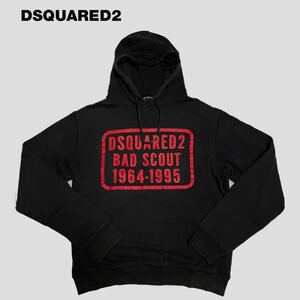 希少サイズ★XXL★DSQUARED2★ディースクエアード★ロゴパーカー★ブラック★国内正規品