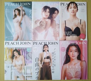 非売品☆ピーチジョン カタログ 中村アン 6冊セット　2018 Spring Autumn Winter 2019 Spring Summer Autumn 下着 セクシー 廃版 希少 レア