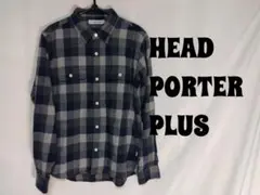 HEAD PORTER PLUS ヘッドポータープラス ネルシャツ サイズM