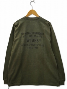 未使用品 WTAPS 2024AW SPEC / LS / COTTON クルーネック バックプリント ロングスリーブ Tシャツ カットソー ロンT 03(L)