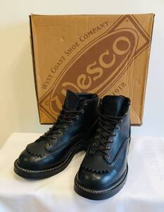 極美品 WESCO JOBMASTER ウエスコ ジョブマスター ブーツ 黒 9E 27cm USA製 Vibramソール 人気のEワイズ