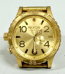 【31】1円～NIXON ニクソン 300ｍ THE51-30 SIMPLIFY ゴールド メンズ腕時計 不動品 ジャンク扱い