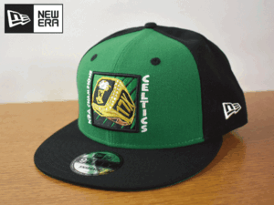 K445《未使用品》NEW ERA ニューエラ 9FIFTY【フリーサイズ】BOSTON CELTICS セルティックス NBA フラット 帽子 キャップ