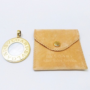 B24-2934 BVLGARI ブルガリブルガリ ペンダントトップ 750/SS シェル＆オニキス K18 STEEL＆GOLD MADE IN ITALY 保存袋付き